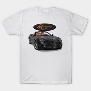 ALFA ROMEO 8C SPIDER Black T-Shirt